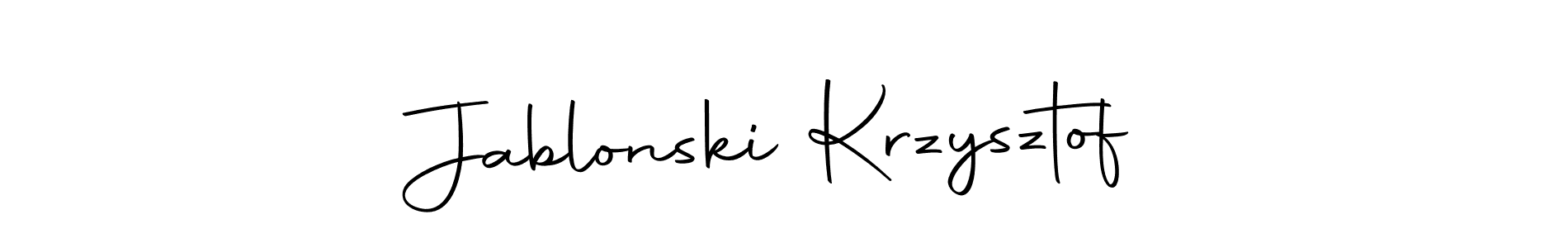 Design your own signature with our free online signature maker. With this signature software, you can create a handwritten (Autography-DOLnW) signature for name Jablonski Krzysztof. Jablonski Krzysztof signature style 10 images and pictures png