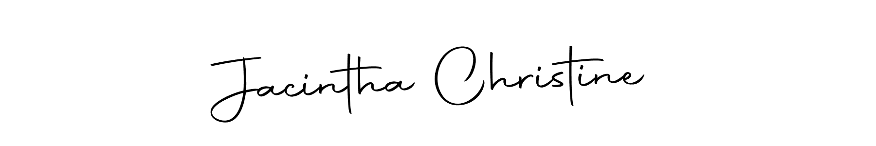 Make a short Jacintha Christine signature style. Manage your documents anywhere anytime using Autography-DOLnW. Create and add eSignatures, submit forms, share and send files easily. Jacintha Christine signature style 10 images and pictures png