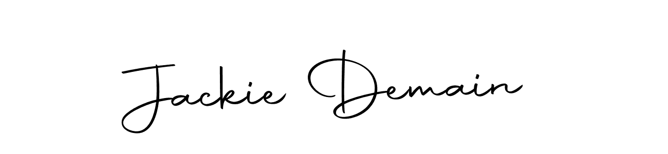 How to make Jackie Demain name signature. Use Autography-DOLnW style for creating short signs online. This is the latest handwritten sign. Jackie Demain signature style 10 images and pictures png