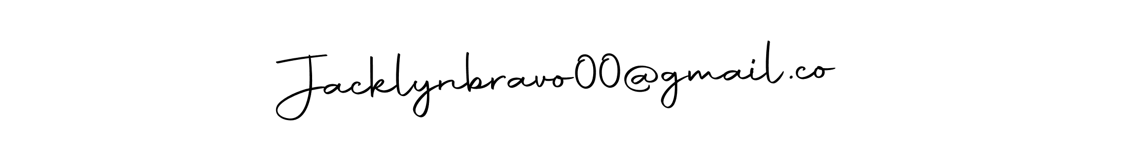 How to make Jacklynbravo00@gmail.co name signature. Use Autography-DOLnW style for creating short signs online. This is the latest handwritten sign. Jacklynbravo00@gmail.co signature style 10 images and pictures png