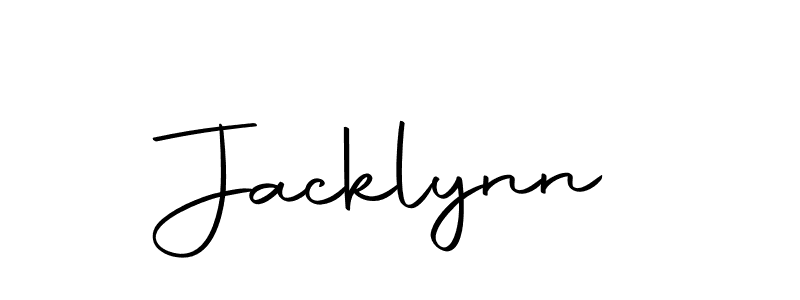 Create a beautiful signature design for name Jacklynn. With this signature (Autography-DOLnW) fonts, you can make a handwritten signature for free. Jacklynn signature style 10 images and pictures png