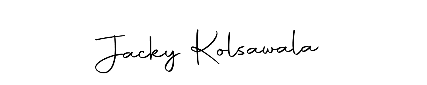 How to make Jacky Kolsawala signature? Autography-DOLnW is a professional autograph style. Create handwritten signature for Jacky Kolsawala name. Jacky Kolsawala signature style 10 images and pictures png