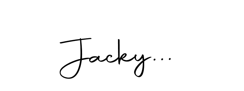 You should practise on your own different ways (Autography-DOLnW) to write your name (Jacky...) in signature. don't let someone else do it for you. Jacky... signature style 10 images and pictures png