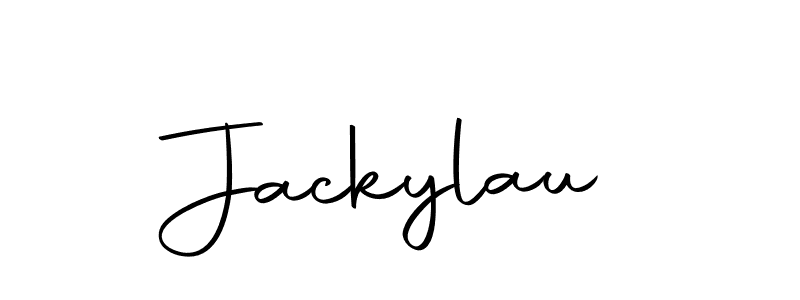How to make Jackylau name signature. Use Autography-DOLnW style for creating short signs online. This is the latest handwritten sign. Jackylau signature style 10 images and pictures png