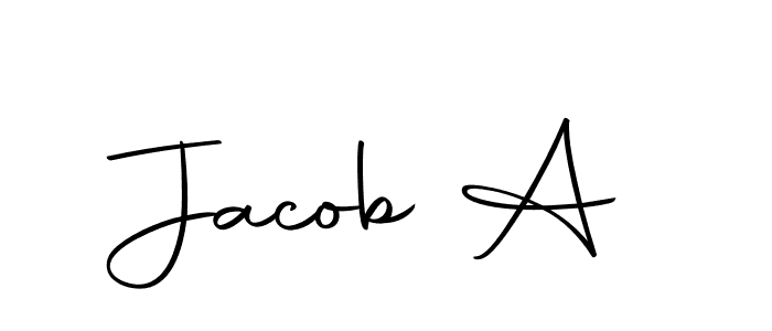 Jacob A stylish signature style. Best Handwritten Sign (Autography-DOLnW) for my name. Handwritten Signature Collection Ideas for my name Jacob A. Jacob A signature style 10 images and pictures png