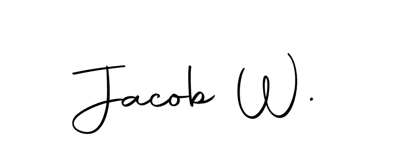 The best way (Autography-DOLnW) to make a short signature is to pick only two or three words in your name. The name Jacob W. include a total of six letters. For converting this name. Jacob W. signature style 10 images and pictures png