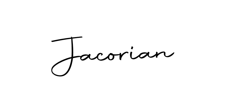 Make a beautiful signature design for name Jacorian. Use this online signature maker to create a handwritten signature for free. Jacorian signature style 10 images and pictures png