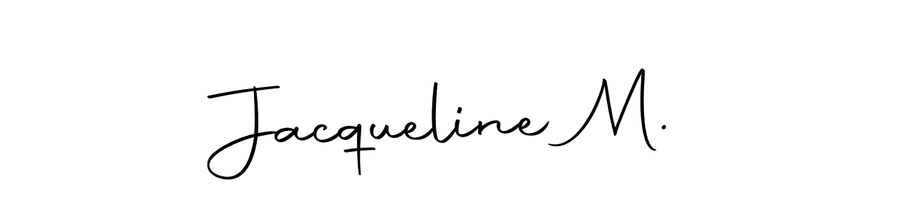 Use a signature maker to create a handwritten signature online. With this signature software, you can design (Autography-DOLnW) your own signature for name Jacqueline M.. Jacqueline M. signature style 10 images and pictures png