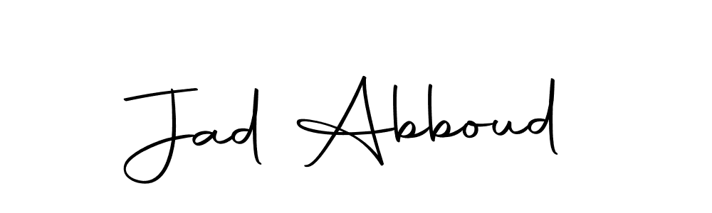 Create a beautiful signature design for name Jad Abboud. With this signature (Autography-DOLnW) fonts, you can make a handwritten signature for free. Jad Abboud signature style 10 images and pictures png