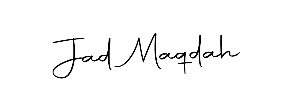 The best way (Autography-DOLnW) to make a short signature is to pick only two or three words in your name. The name Jad Maqdah include a total of six letters. For converting this name. Jad Maqdah signature style 10 images and pictures png