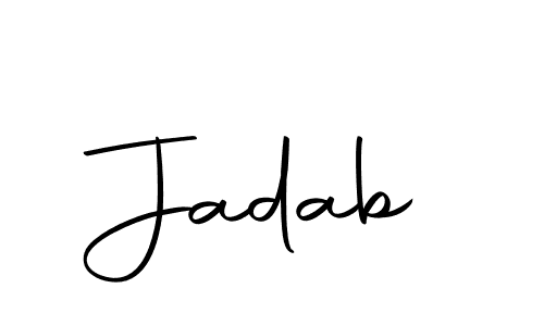 Make a beautiful signature design for name Jadab. With this signature (Autography-DOLnW) style, you can create a handwritten signature for free. Jadab signature style 10 images and pictures png