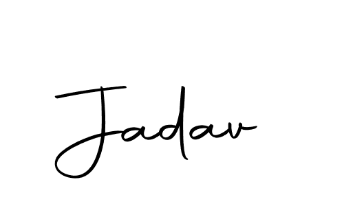 Use a signature maker to create a handwritten signature online. With this signature software, you can design (Autography-DOLnW) your own signature for name Jadav. Jadav signature style 10 images and pictures png