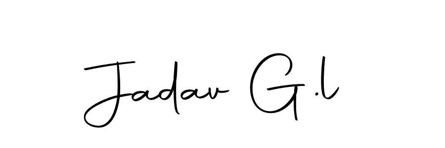 How to make Jadav G.l name signature. Use Autography-DOLnW style for creating short signs online. This is the latest handwritten sign. Jadav G.l signature style 10 images and pictures png