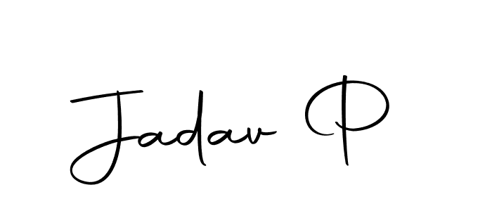 Make a beautiful signature design for name Jadav P. Use this online signature maker to create a handwritten signature for free. Jadav P signature style 10 images and pictures png