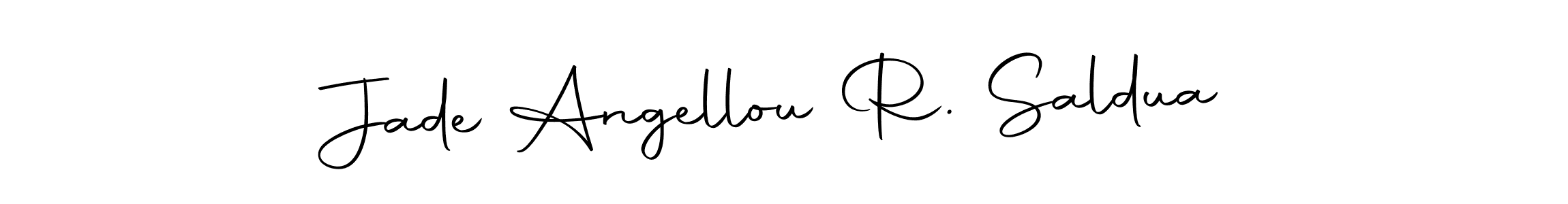 You can use this online signature creator to create a handwritten signature for the name Jade Angellou R. Saldua. This is the best online autograph maker. Jade Angellou R. Saldua signature style 10 images and pictures png