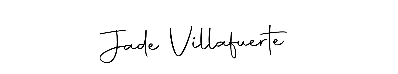Create a beautiful signature design for name Jade Villafuerte. With this signature (Autography-DOLnW) fonts, you can make a handwritten signature for free. Jade Villafuerte signature style 10 images and pictures png