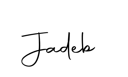 Create a beautiful signature design for name Jadeb. With this signature (Autography-DOLnW) fonts, you can make a handwritten signature for free. Jadeb signature style 10 images and pictures png