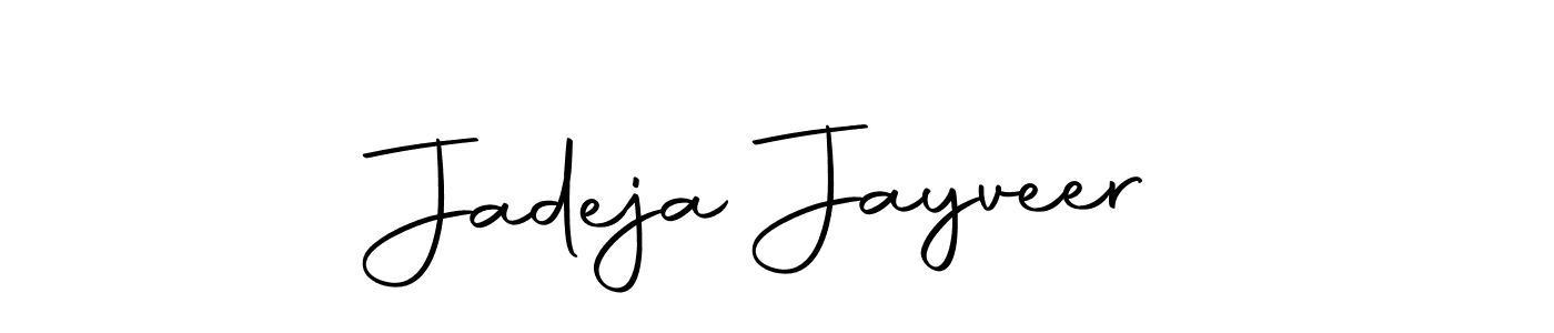 Create a beautiful signature design for name Jadeja Jayveer. With this signature (Autography-DOLnW) fonts, you can make a handwritten signature for free. Jadeja Jayveer signature style 10 images and pictures png