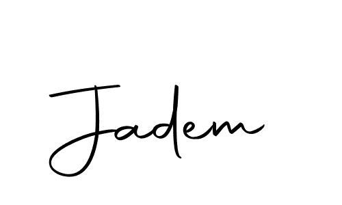 You should practise on your own different ways (Autography-DOLnW) to write your name (Jadem) in signature. don't let someone else do it for you. Jadem signature style 10 images and pictures png
