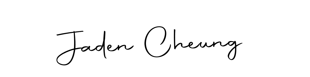 How to make Jaden Cheung name signature. Use Autography-DOLnW style for creating short signs online. This is the latest handwritten sign. Jaden Cheung signature style 10 images and pictures png