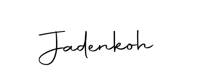 Design your own signature with our free online signature maker. With this signature software, you can create a handwritten (Autography-DOLnW) signature for name Jadenkoh. Jadenkoh signature style 10 images and pictures png