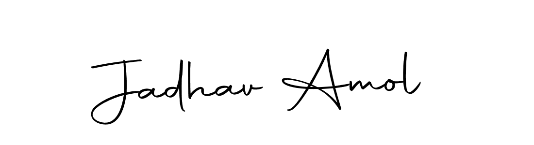 How to make Jadhav Amol name signature. Use Autography-DOLnW style for creating short signs online. This is the latest handwritten sign. Jadhav Amol signature style 10 images and pictures png