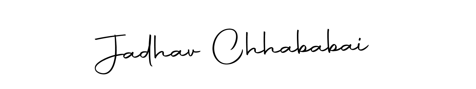 if you are searching for the best signature style for your name Jadhav Chhababai. so please give up your signature search. here we have designed multiple signature styles  using Autography-DOLnW. Jadhav Chhababai signature style 10 images and pictures png