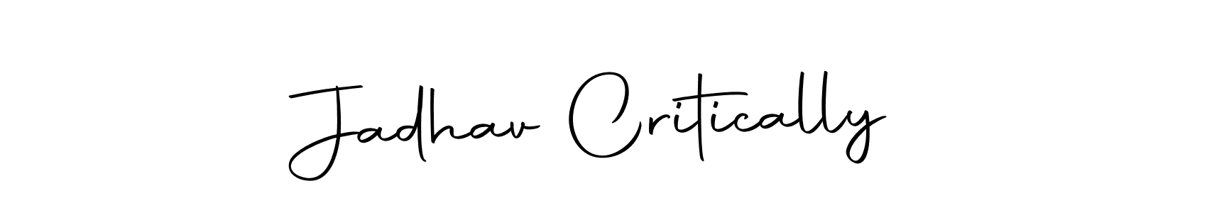 Similarly Autography-DOLnW is the best handwritten signature design. Signature creator online .You can use it as an online autograph creator for name Jadhav Critically. Jadhav Critically signature style 10 images and pictures png