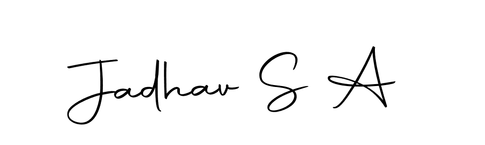 Use a signature maker to create a handwritten signature online. With this signature software, you can design (Autography-DOLnW) your own signature for name Jadhav S A. Jadhav S A signature style 10 images and pictures png