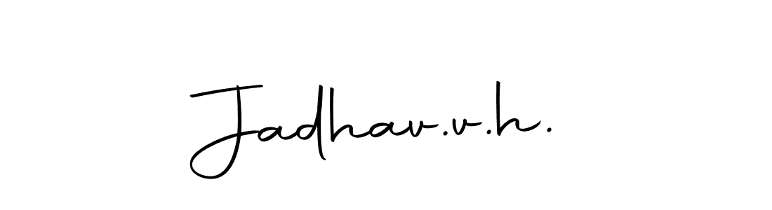 Make a beautiful signature design for name Jadhav.v.h.. Use this online signature maker to create a handwritten signature for free. Jadhav.v.h. signature style 10 images and pictures png