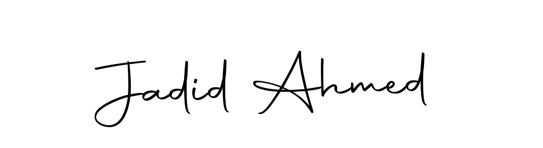 Design your own signature with our free online signature maker. With this signature software, you can create a handwritten (Autography-DOLnW) signature for name Jadid Ahmed. Jadid Ahmed signature style 10 images and pictures png