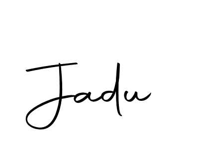 Design your own signature with our free online signature maker. With this signature software, you can create a handwritten (Autography-DOLnW) signature for name Jadu. Jadu signature style 10 images and pictures png