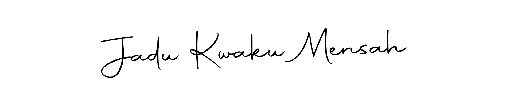 Create a beautiful signature design for name Jadu Kwaku Mensah. With this signature (Autography-DOLnW) fonts, you can make a handwritten signature for free. Jadu Kwaku Mensah signature style 10 images and pictures png