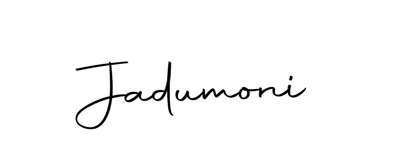 Here are the top 10 professional signature styles for the name Jadumoni. These are the best autograph styles you can use for your name. Jadumoni signature style 10 images and pictures png