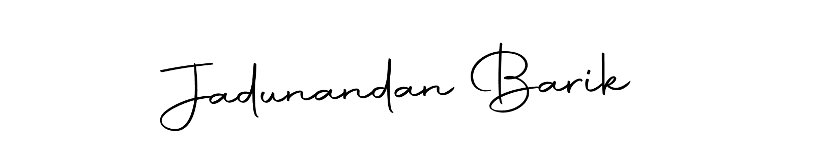 How to make Jadunandan Barik name signature. Use Autography-DOLnW style for creating short signs online. This is the latest handwritten sign. Jadunandan Barik signature style 10 images and pictures png