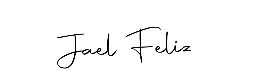 Jael Feliz stylish signature style. Best Handwritten Sign (Autography-DOLnW) for my name. Handwritten Signature Collection Ideas for my name Jael Feliz. Jael Feliz signature style 10 images and pictures png