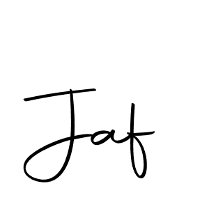 Use a signature maker to create a handwritten signature online. With this signature software, you can design (Autography-DOLnW) your own signature for name Jaf. Jaf signature style 10 images and pictures png