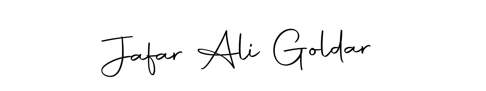 How to make Jafar Ali Goldar name signature. Use Autography-DOLnW style for creating short signs online. This is the latest handwritten sign. Jafar Ali Goldar signature style 10 images and pictures png