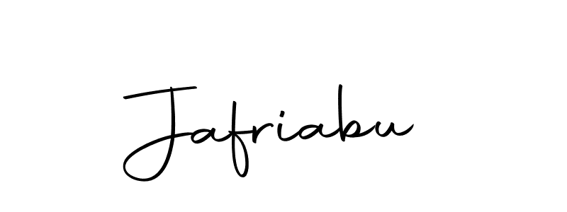 You should practise on your own different ways (Autography-DOLnW) to write your name (Jafriabu) in signature. don't let someone else do it for you. Jafriabu signature style 10 images and pictures png