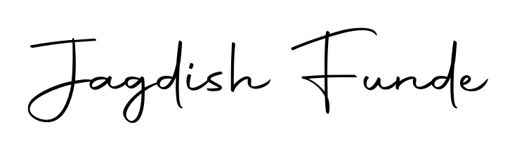 A timeless handwritten aesthetic for Jagdish Funde. The Autography-DOLnW font gives your signature a handcrafted feel with natural curves. Jagdish Funde signature style 10 images and pictures png