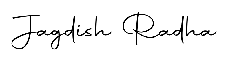 Achieve flawless digital penmanship with Jagdish Radha name in Autography-DOLnW font. The perfect tool for creating online signatures. Jagdish Radha signature style 10 images and pictures png