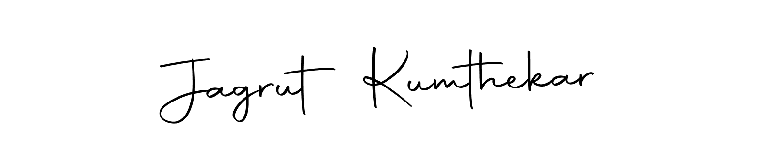 The best way (Autography-DOLnW) to make a short signature is to pick only two or three words in your name. The name Jagrut Kumthekar include a total of six letters. For converting this name. Jagrut Kumthekar signature style 10 images and pictures png