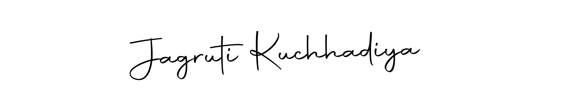 How to make Jagruti Kuchhadiya name signature. Use Autography-DOLnW style for creating short signs online. This is the latest handwritten sign. Jagruti Kuchhadiya signature style 10 images and pictures png