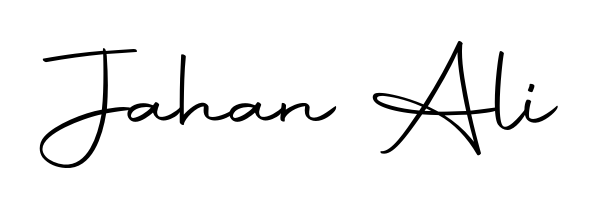 Make a beautiful signature design for name Jahan Ali. Use this online signature maker to create a handwritten signature for free. Jahan Ali signature style 10 images and pictures png