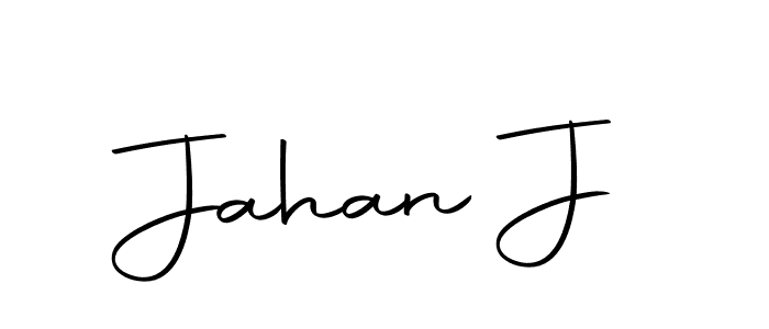 How to make Jahan J name signature. Use Autography-DOLnW style for creating short signs online. This is the latest handwritten sign. Jahan J signature style 10 images and pictures png