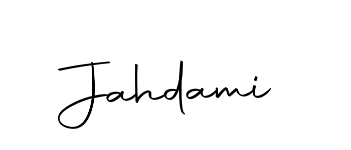 Design your own signature with our free online signature maker. With this signature software, you can create a handwritten (Autography-DOLnW) signature for name Jahdami. Jahdami signature style 10 images and pictures png