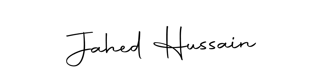 Create a beautiful signature design for name Jahed Hussain. With this signature (Autography-DOLnW) fonts, you can make a handwritten signature for free. Jahed Hussain signature style 10 images and pictures png