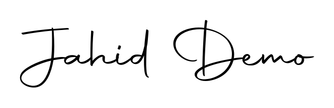 Quickly download Jahid Demo name signature in high-resolution PNG using Autography-DOLnW style. Ready to insert into PDFs and online applications. Jahid Demo signature style 10 images and pictures png