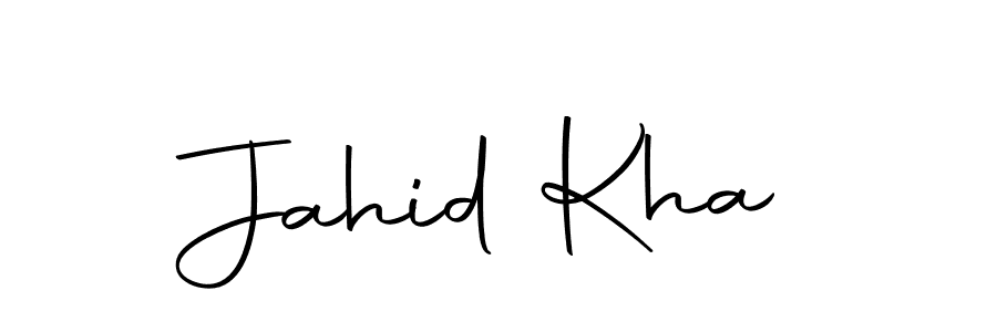 You should practise on your own different ways (Autography-DOLnW) to write your name (Jahid Kha) in signature. don't let someone else do it for you. Jahid Kha signature style 10 images and pictures png