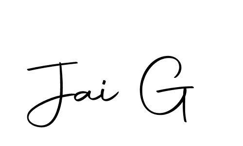 Design your own signature with our free online signature maker. With this signature software, you can create a handwritten (Autography-DOLnW) signature for name Jai G. Jai G signature style 10 images and pictures png